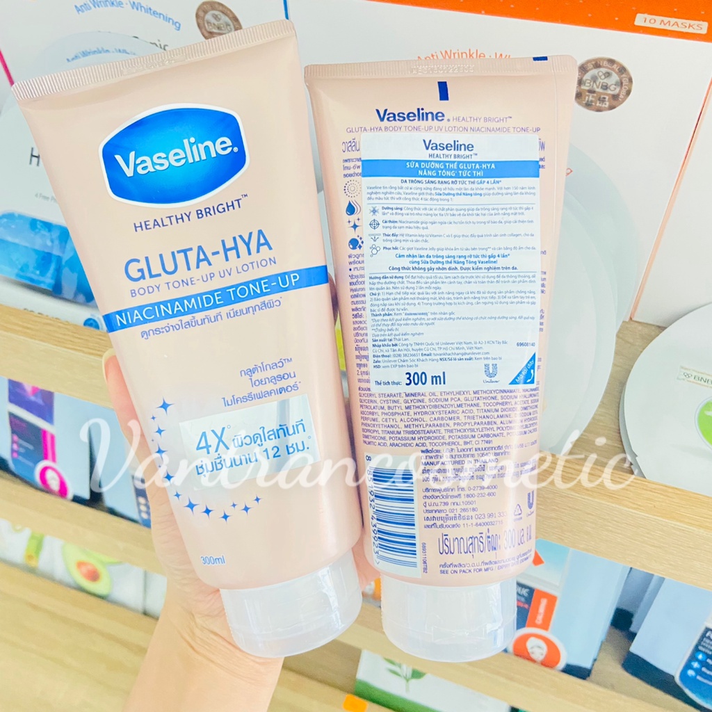 Vaseline dưỡng ngày đêm chống nắng & nâng tông gấp 4 lần 300ml/chai