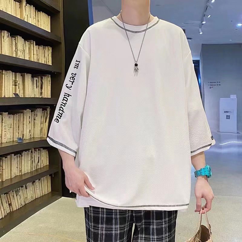 Áo Thun Tay Ngắn Cổ Tròn Dáng Rộng Thời Trang Mùa Hè Cho Nam
