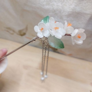 Trâm cài tóc hoa mận trắng