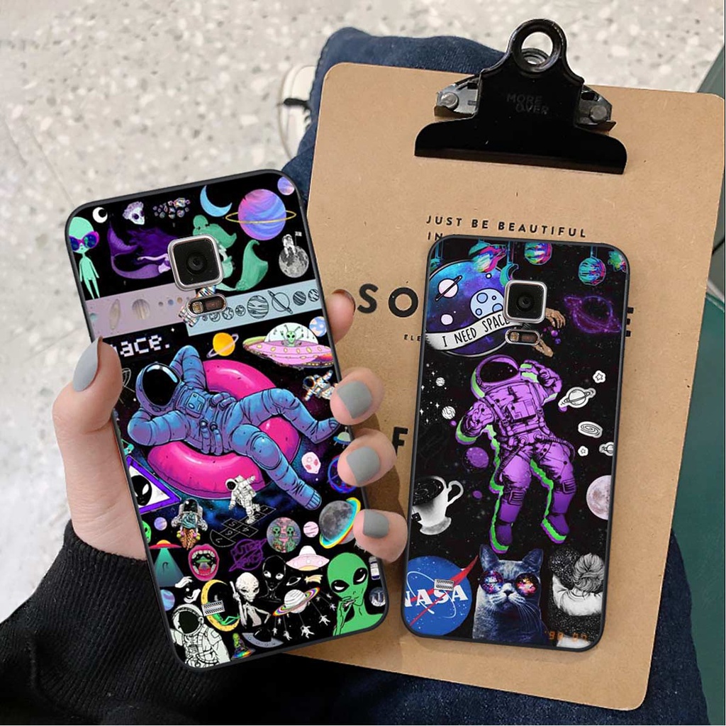 Ốp lưng Samsung Note 4 / Note 5 hình phi hành gia phê pha, lang thang trên mây, ốp rẻ bền đẹp