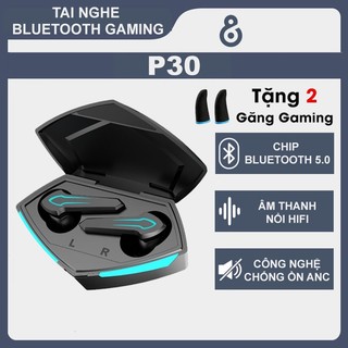 Tai nghe bluetooth 5.2 gaming p30 tws, âm thanh hifi cao cấp, bluetooth 5.0, chống ồn anc