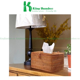 Hộp giấy mây tre đan thủ công KING BAMBOO
