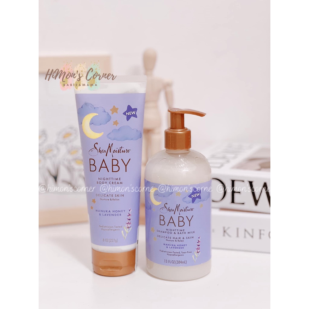 Sữa tắm - Lotion SheaMoisture ngủ ngon cho bé sơ sinh [ Hàng Air ]