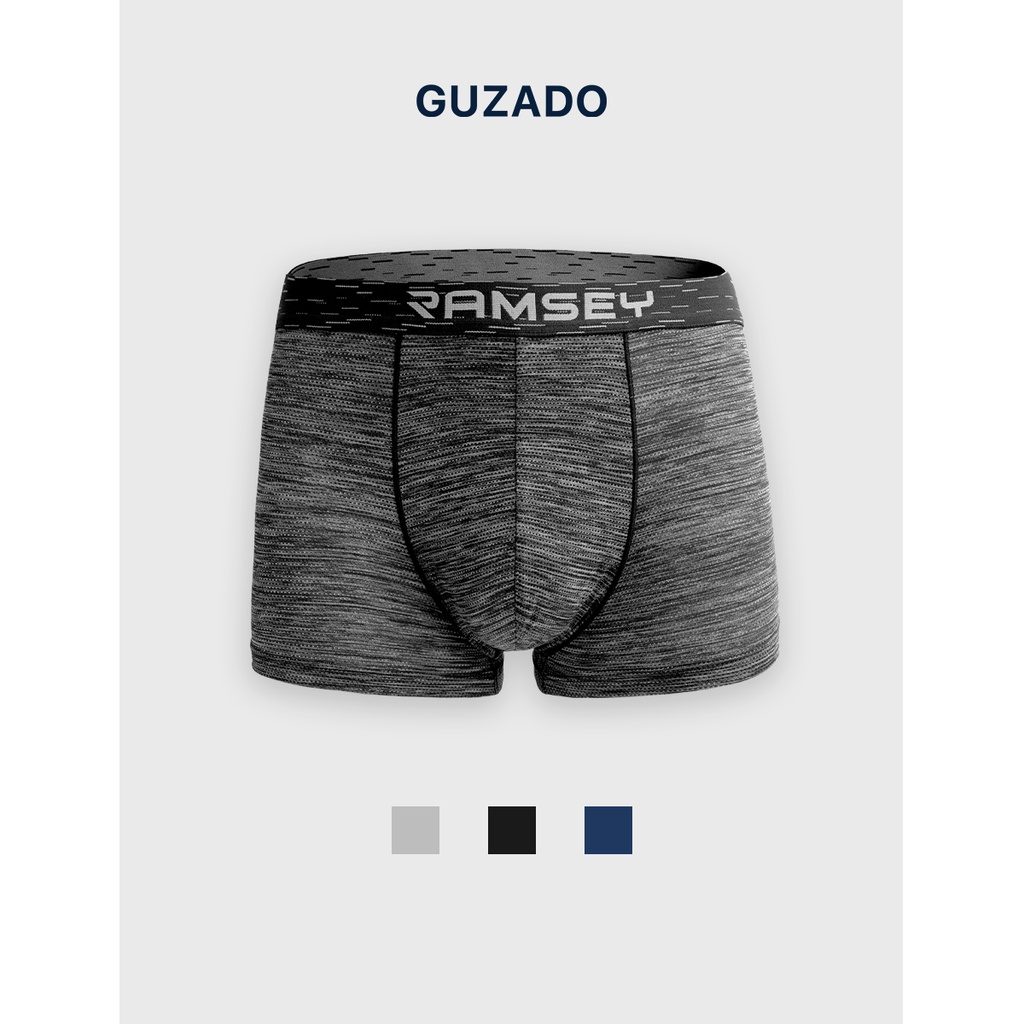 Quần sịp boxer nam thun lạnh Guzado kháng khuẩn cực tốt co giãn vận động thoải mái RA902