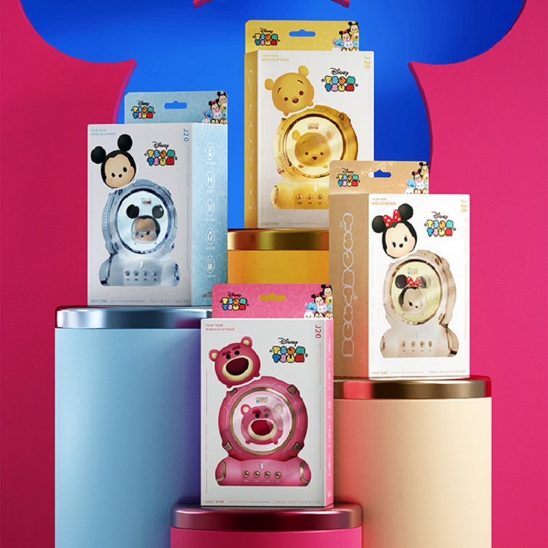 Loa Nghe Nhạc Bluetooth Không Dây Mini Loa Di động Dễ Thương Loa Bluetooth Có Mic Disney Mickey Mouse Gấu Dâu Tây Lotso