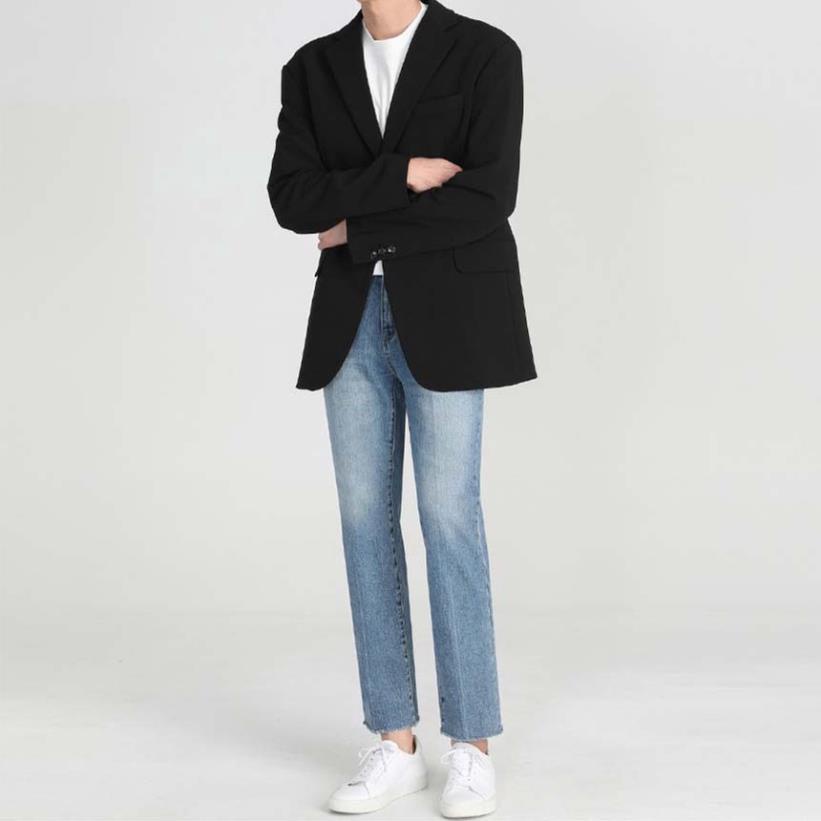 Áo khoác blazer nam form rộng có đệm vai, áo khoác nam phong cách Hàn Quốc hàng cao cấp