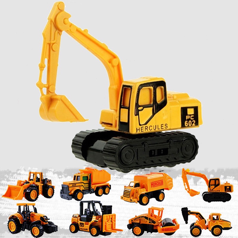 Đồ Chơi Xe Công Trường mini Bằng Hợp Kim Dễ Thương Cho Bé