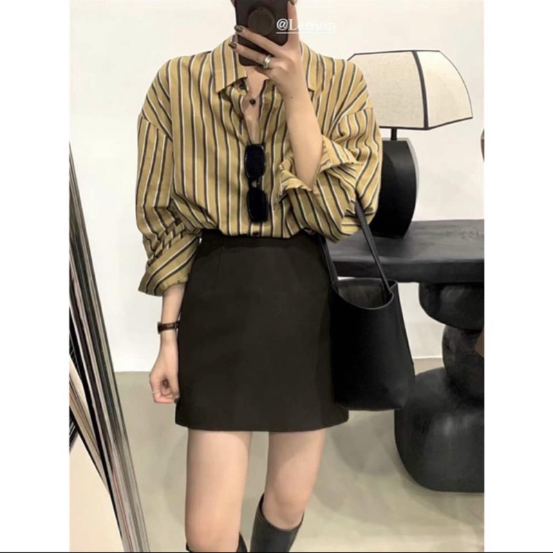 Chân váy công sở form A có dây kéo sau dày dặn nhiều màu size SML Pumi