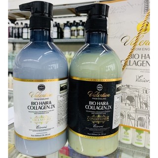 CẶP DẦU GỘI XẢ COLLAGEN2X VALENTION 800ml