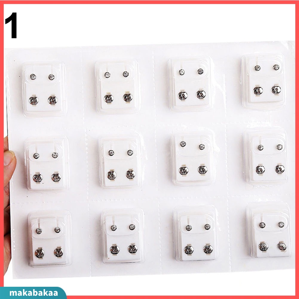 Set 12 Đôi Khuyên Tai Kim Loại Cho Máy Bấm Lỗ Tai
