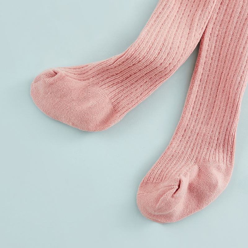 Aqq-quần Tất Dệt Kim Eo Cao Phối Ren Trơn Cho Bé Gái