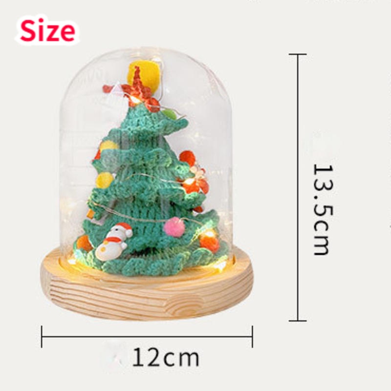 Cây Thông Giáng Sinh Đan Len Thủ Công Phát Sáng Độc Đáo