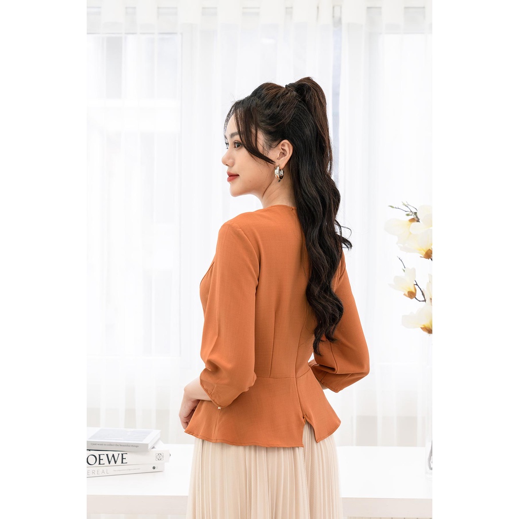 Áo Peplum LAMER Tay Lỡ Đính Hoa L61B22Q062