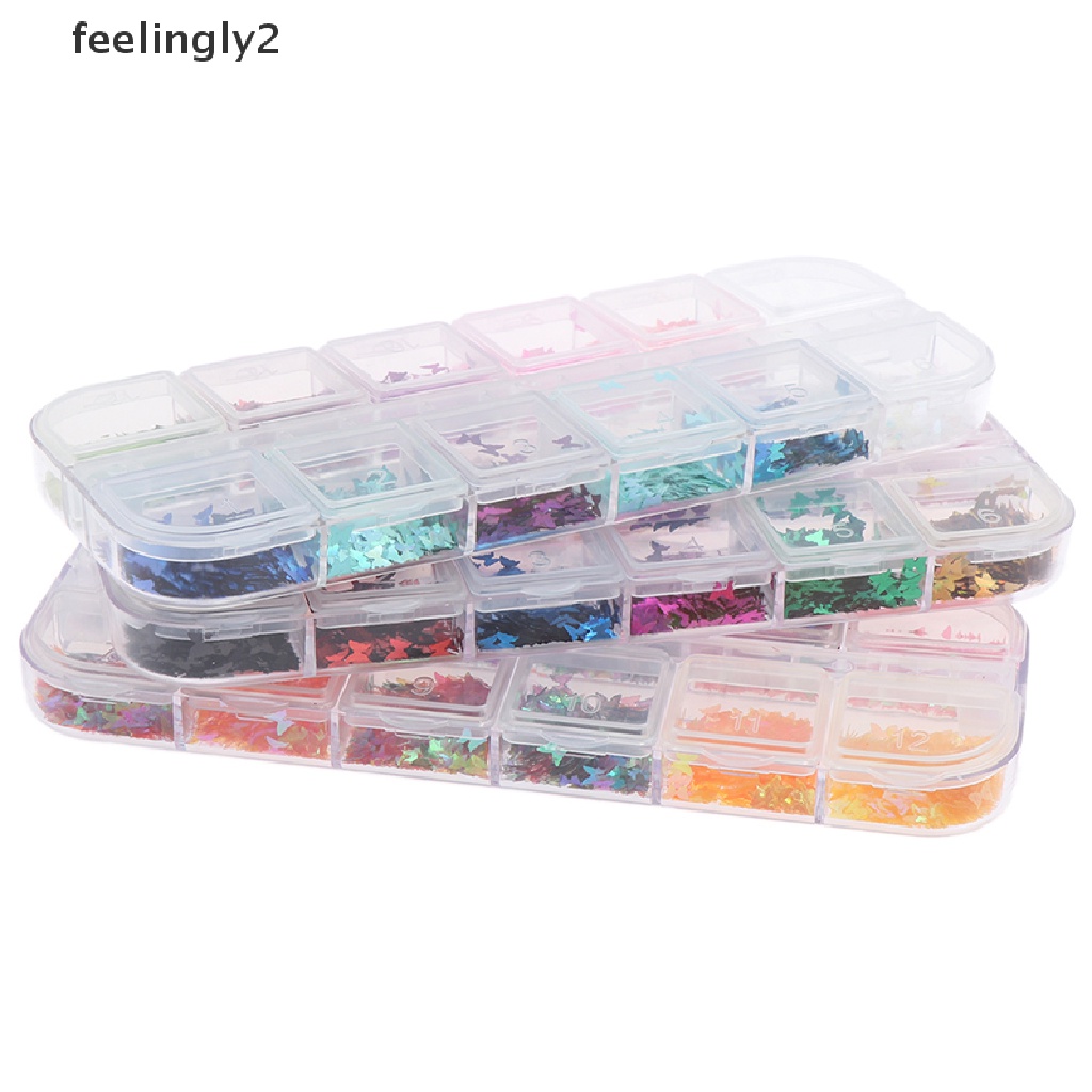 [Hàng Có Sẵn] Kim Tuyến Hình Bướm Lấp Lánh Hỗn Hợp Trang Trí Móng Tay Nghệ Thuật (F)