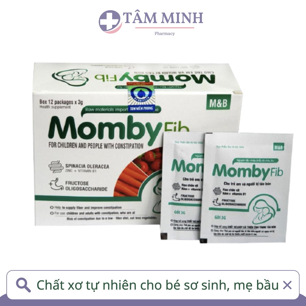 CHẤT XƠ MOMBY FIB NHUẬN TRÀNG HẾT TÁO BÓN AN TOÀN CHO TRẺ EM, BÀ BẦU MOMBYFIB