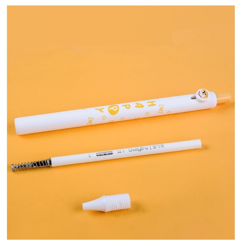 4 Bút Bi Mực Đen Nhanh Khô Ngòi 0.42mm C7278