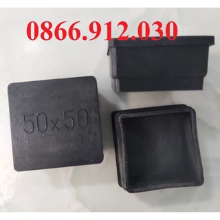 Bộ 10 chiếc vuông 50x50_bịt trong, chụp cao su bịt trong chân bàn ghế, nút đút trong chân bàn, bịt trong cho ống sắt