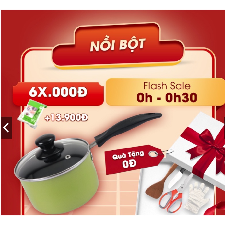 Nồi quấy bột chống dính, quánh chống dính, nồi quấy cháo cho bé --Hàng loại 1(2 loại 12cm - 14cm)--quangdongdogiadung