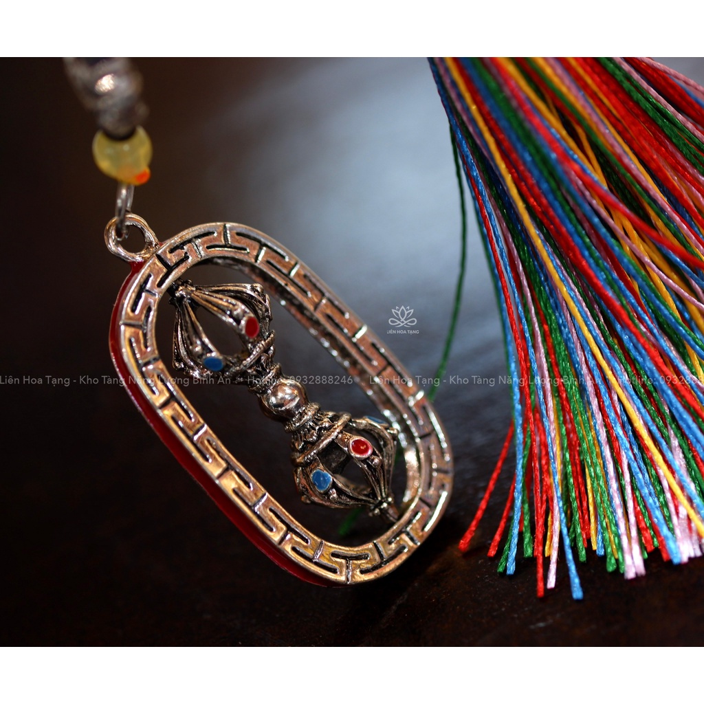 Dây treo may mắn thủ công Tây Tạng - Liên Hoa Tạng - khánh treo xe ô tô, túi xách