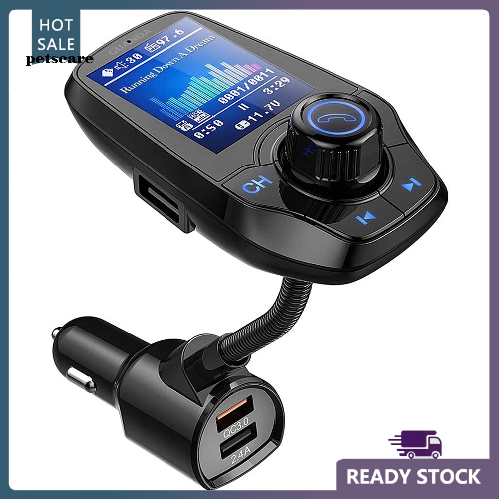 Máy Nghe Nhạc MP3 QCA T26D Màn Hình Màu Lớn Kết Nối Bluetooth QC3.0 Sạc Nhanh Dành Cho Ô Tô