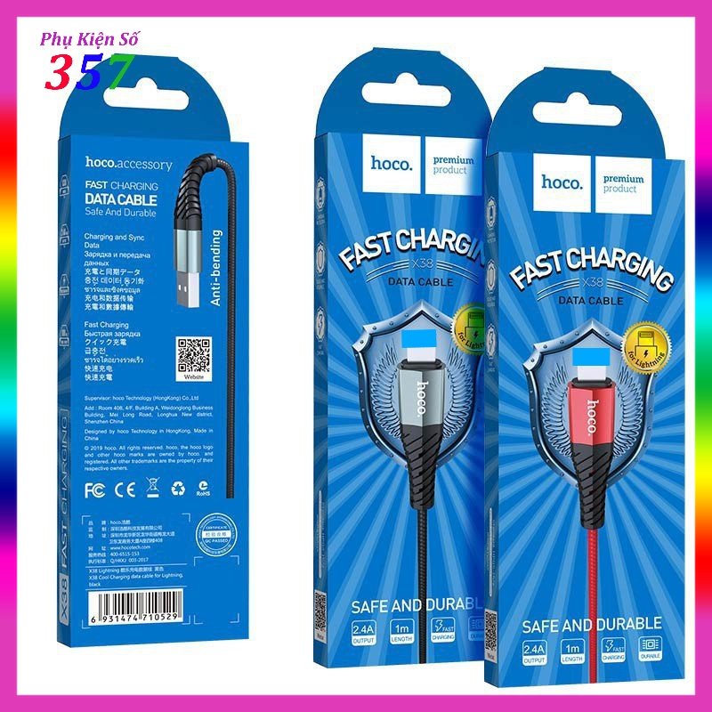 Cáp sạc Nhanh Hoco X38 chống gãy cho ios &amp; android Chính Hãng BH 12 Tháng