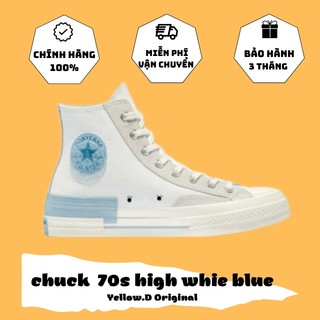 Giày sneaker converse chuck 70s " white blue" cao cổ trắng 173100c