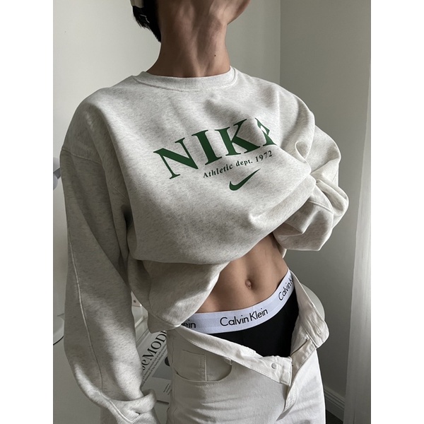 Set sweater/short N.ike Athletic 1972 in unisex nỉ bông cotton - defit.apparel