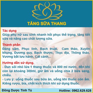 Tăng Sữa Thang Tinh Tú, 100% thảo mộc truyền thống