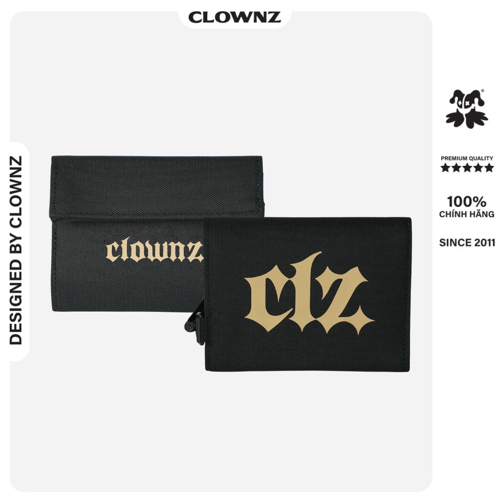 Ví local brand Clownz Canvas Short Wallet, bóp gập nam ngắn đựng thẻ unisex cao cấp chính hãng