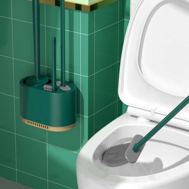 (Nâng cấp) Bàn Chải Vệ Sinh Toilet Bộ 3 cọ bồn cầu silicon mẫu mới 2022 Có Tay Cầm Dài Tiện Dụng