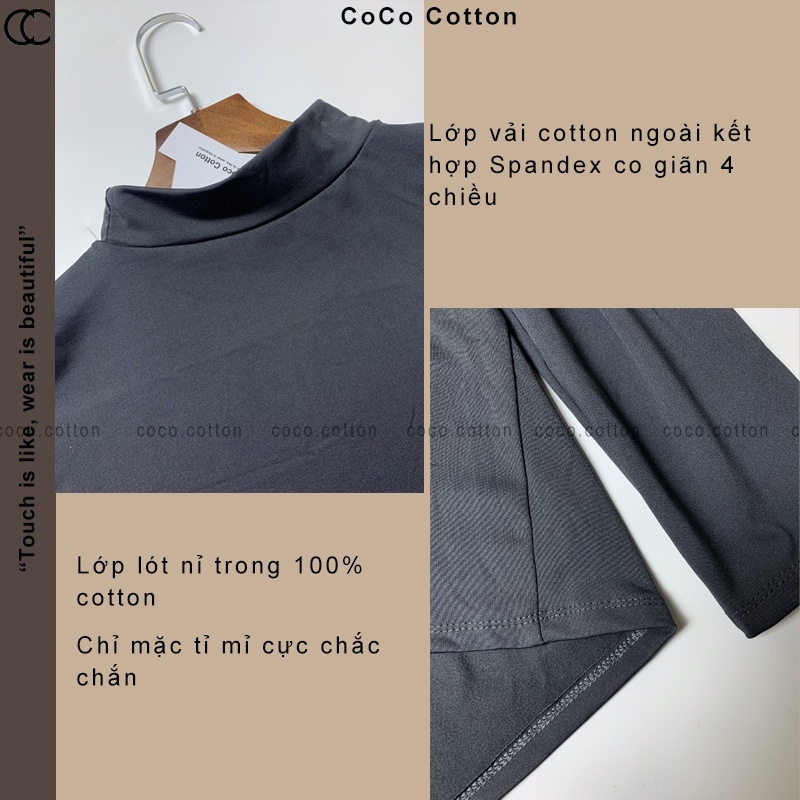 Áo giữ nhiệt nam dài tay thu đông COCOCOTTON CC15