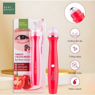 Cây Lăn Mắt Baby Bright Tomato & Gluta Bright Eye Roller Serum Làm Sáng Da Chiết Xuất Cà Chua 15ml