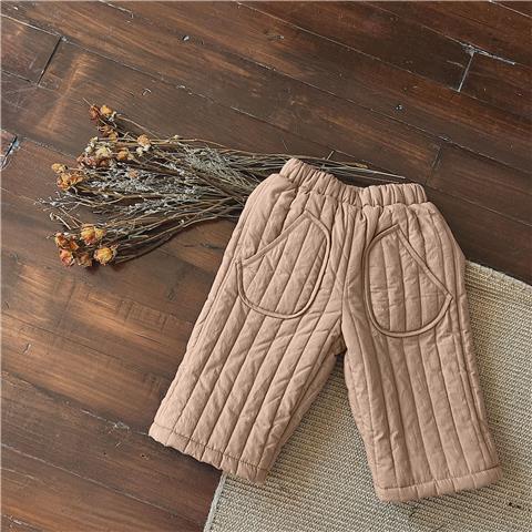 Quần Cotton Màu Sắc Trơn Giữ Ấm Mùa Đông Cho Bé Gái