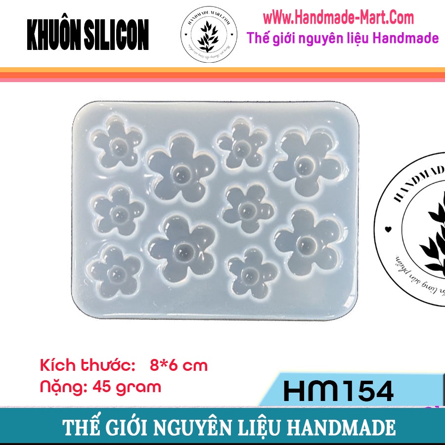 Khuôn silicon hoa nhí tạo hình trang trí nến thơm siêu đẹp handmade chuẩn DIY - HM154