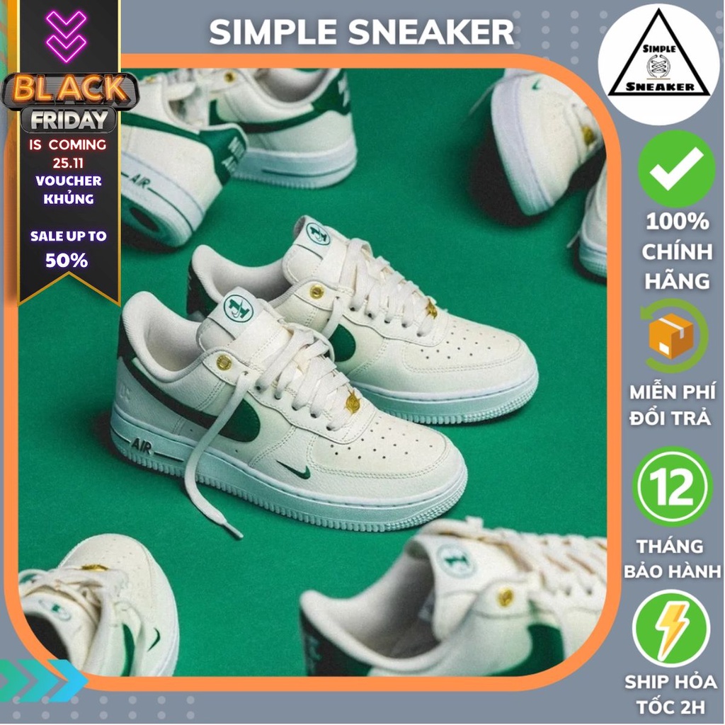 Giày Nike Air Force 1 40th Anniversary Chính Hãng 🔴SIMPLE SNEAKER🔴 Air Force 1 '07 LV8 Sail Malachite