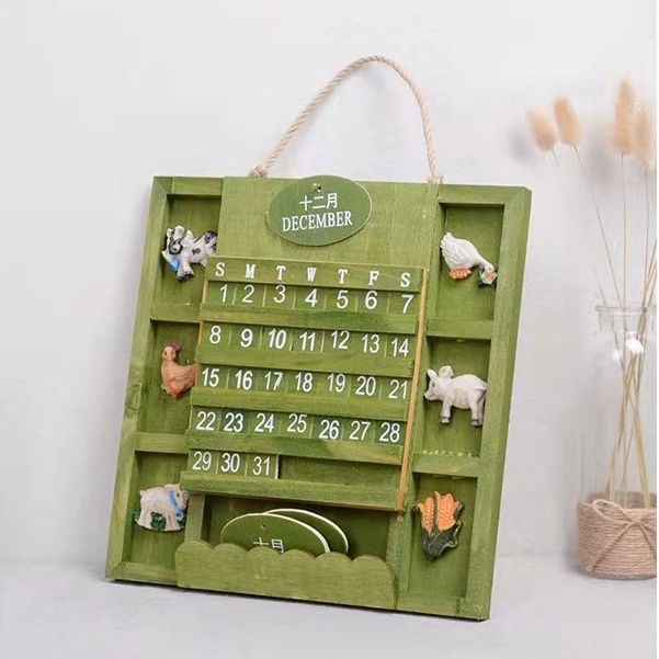 Lịch Treo Tường Trang Trí Style Vintage, Làm Quà Tặng Sinh Nhật Giáng Sinh