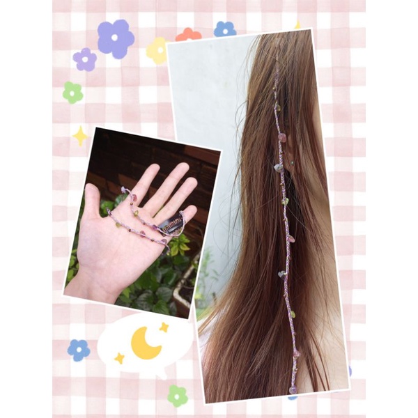 💐🌿 Dây cài tóc mix đá và màu tự chọn 💐🌿
