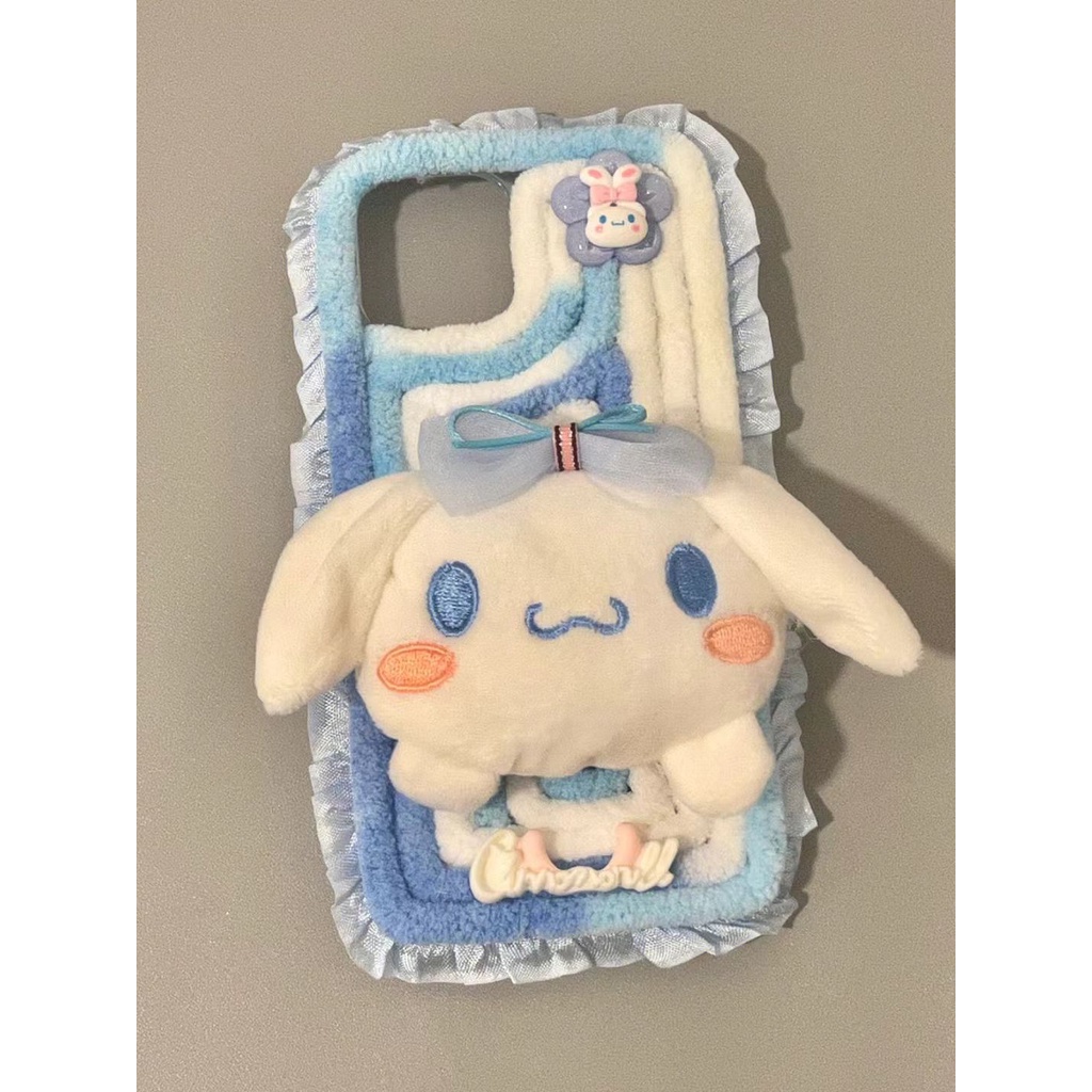 Cute Sanrio plush pudding dog Melody Yugui dog Kulomi cartoon ins applicable iPhone 14promax Apple 13 phone case 12 new 11 soft shell xr U2RB