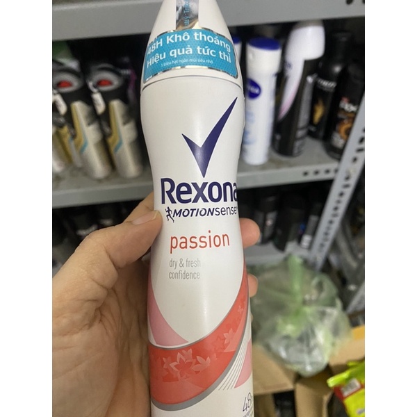 xịt  khử mùi nữ rexona passion Úc 150ml