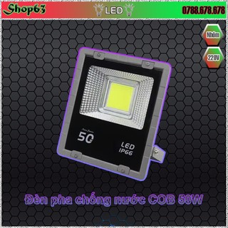 Đèn pha LED 50W ánh sáng trắng - chống nước - chóa kim cương hiệu suất cao - bảo hành 2 năm