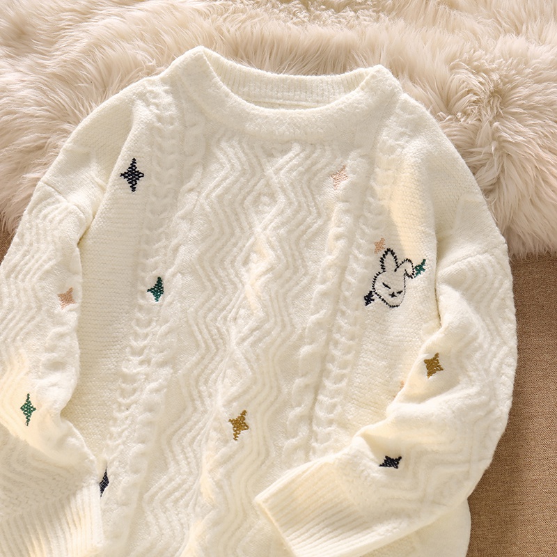 NUZIRO  Áo sweater Dệt Kim Dáng Rộng Sáp Mềm Mại Ngọt Ngào Cao Cấp Cho Nữ