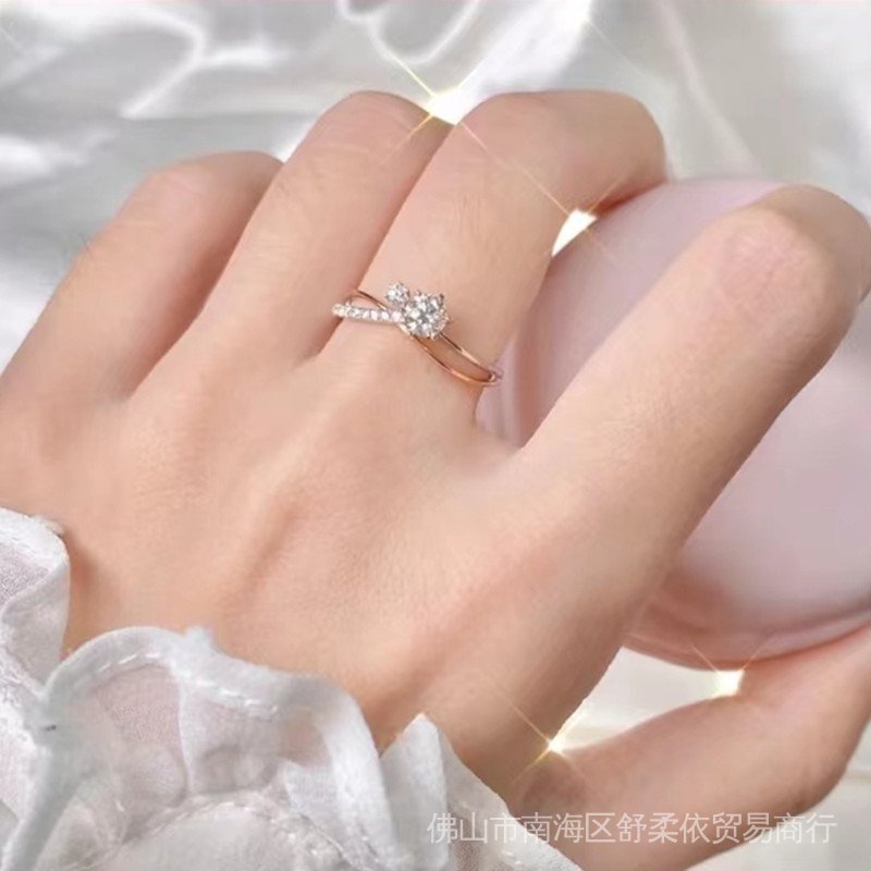 Kim Cương Nhân Tạo Moissanite  S925 nhẫn bạc tinh khiết, Moissanite  đá có thể vượt qua bút kim cương,