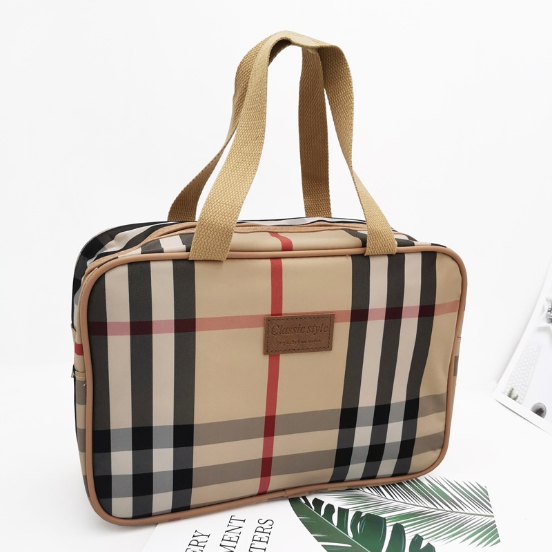 Túi Đựng Mỹ Phẩm Hình Vuông Chất Liệu nylon Chống Thấm Nước Phong Cách Hàn Quốc