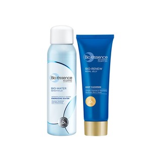 Combo cấp ẩm làm sạch da BioEssence (Nước khoáng BioWater Energizing Water 100ml+Sữa rửa mặt BioRenew sữa ong chúa 100g)
