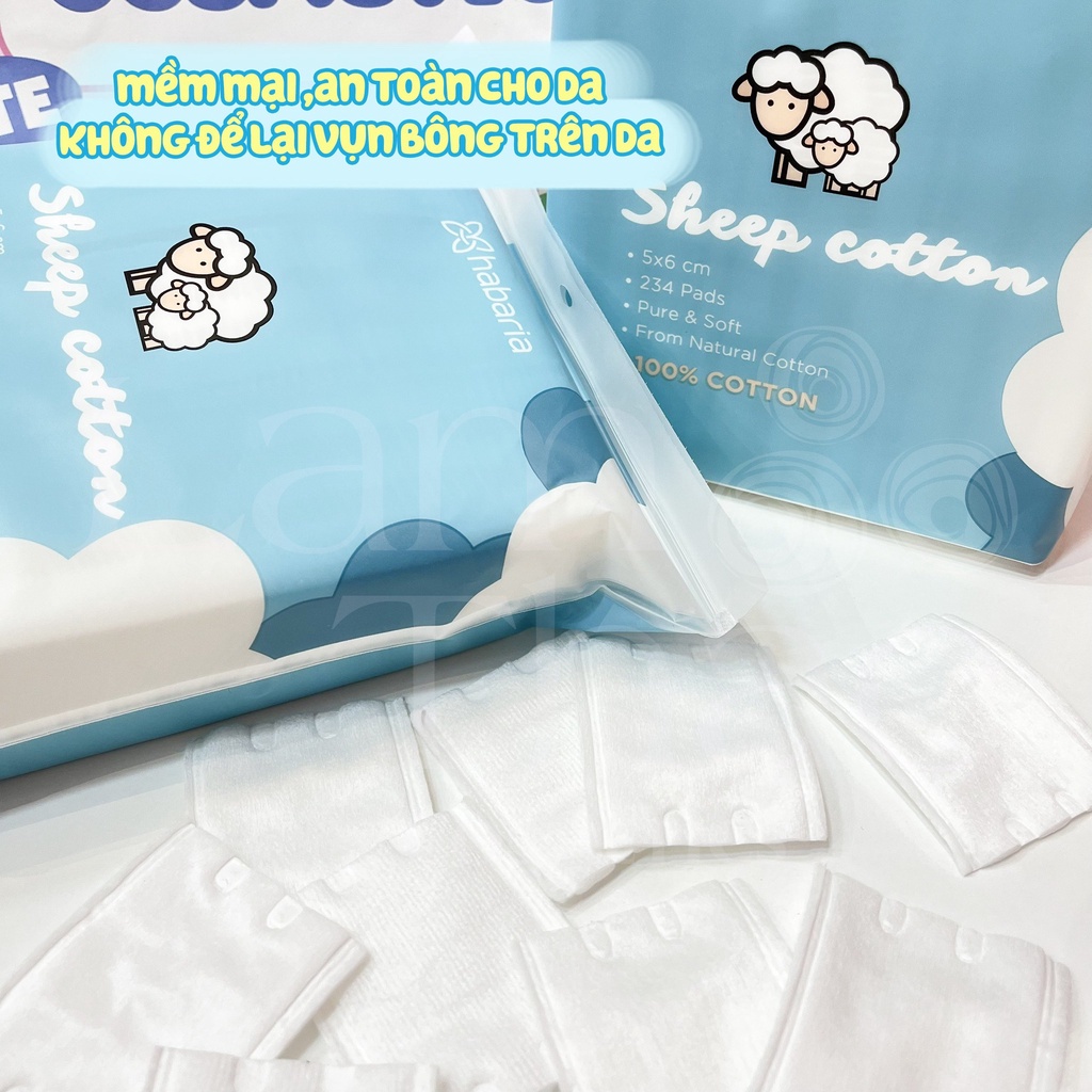 Bông Tẩy Trang Habaria Sheep Cotton 234 Miếng