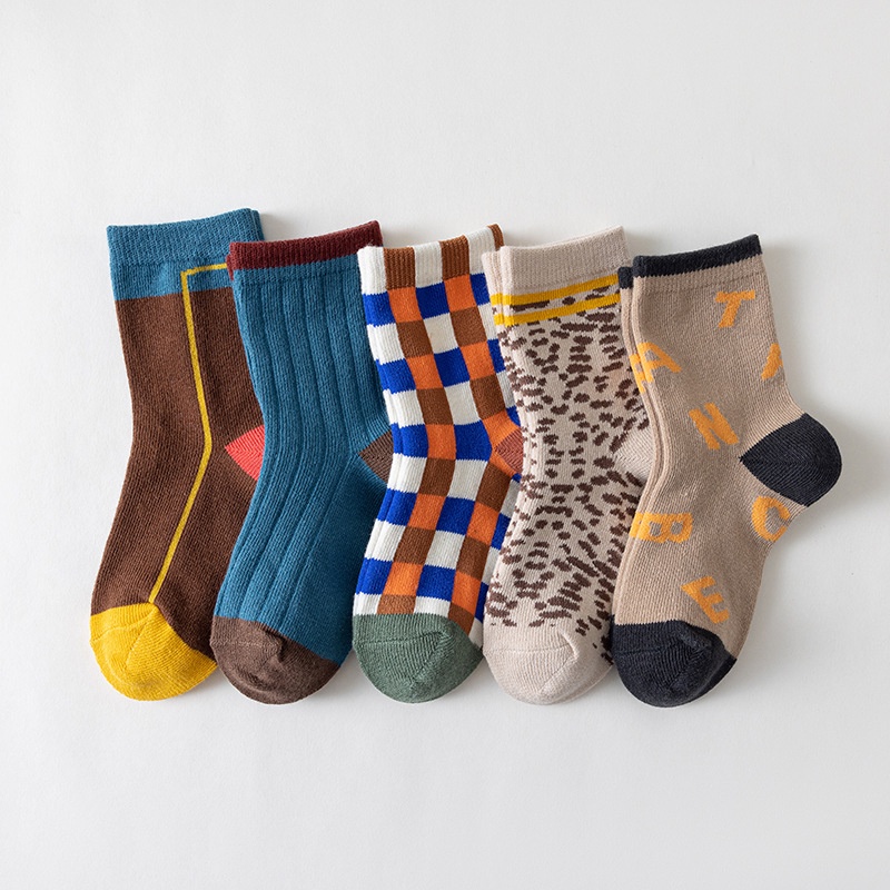 SMY Set 5 Đôi Vớ Cotton Mềm Mại Cho Bé Trai