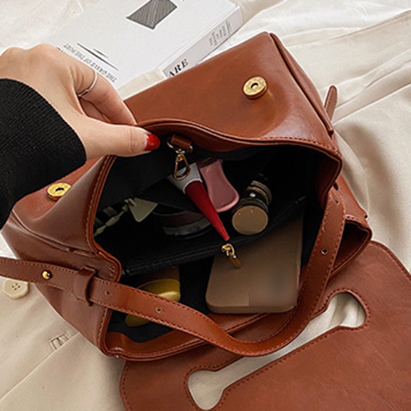 IELGY Túi Đeo Chéo Cỡ Lớn Phong Cách retro Thời Trang Kèm Móc Treo Cho Nữ