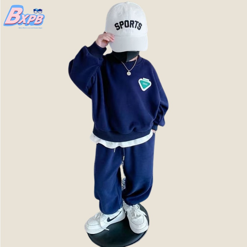 Bộ Áo Sơ Mi + Quần Dài Dáng Rộng Thời Trang Cho Bé Trai 3-15 Tuổi 110-170