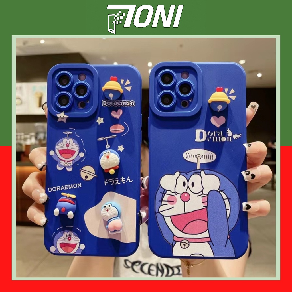 Vỏ ốp iphone trang trí nổi hình doraemon doremon iphone 7p/8p/x/xs/xsmax/11/11pro/12/13/14/14pro/14promax