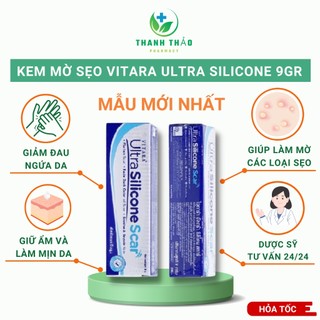  Kem mờ sẹo Vitara Ultra Silicone 9gr dùng cho sẹo lồi sẹo lõm hiệu quả - Thanh Thảo Pharmacy 
